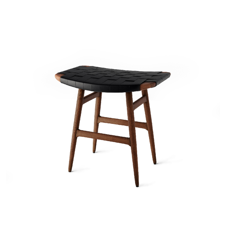 Freja Stool SH450 Leather Stripe Seat