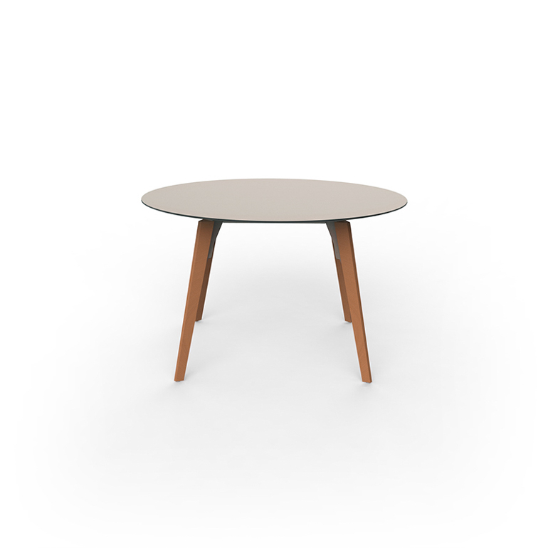 Faz wood high table ø120x74