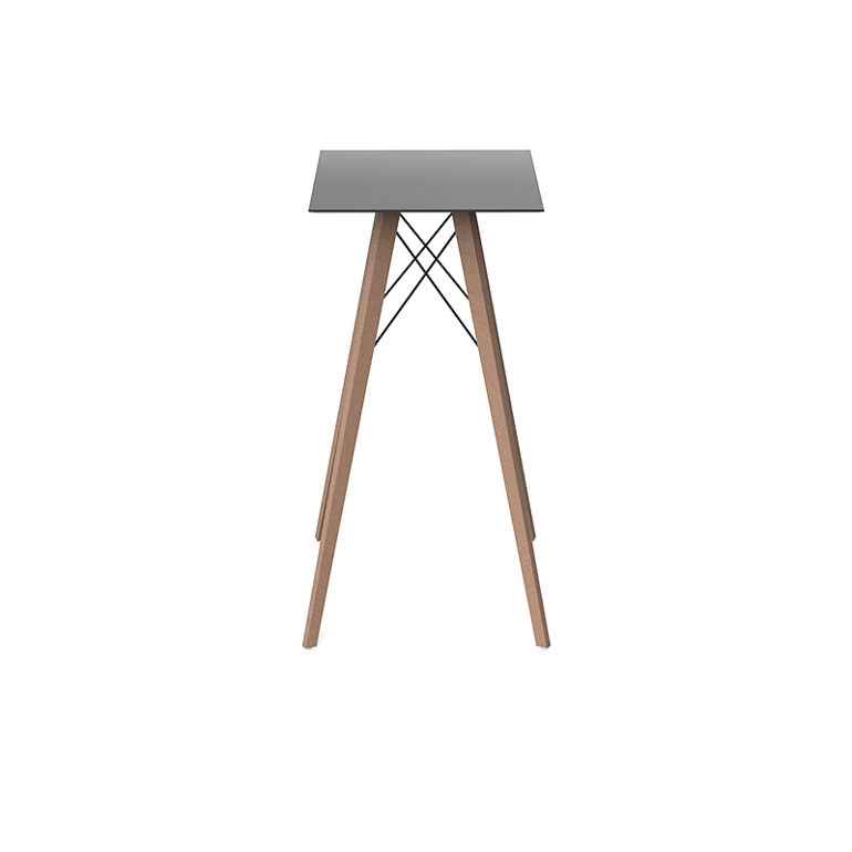 Faz wood high table 50x50x105
